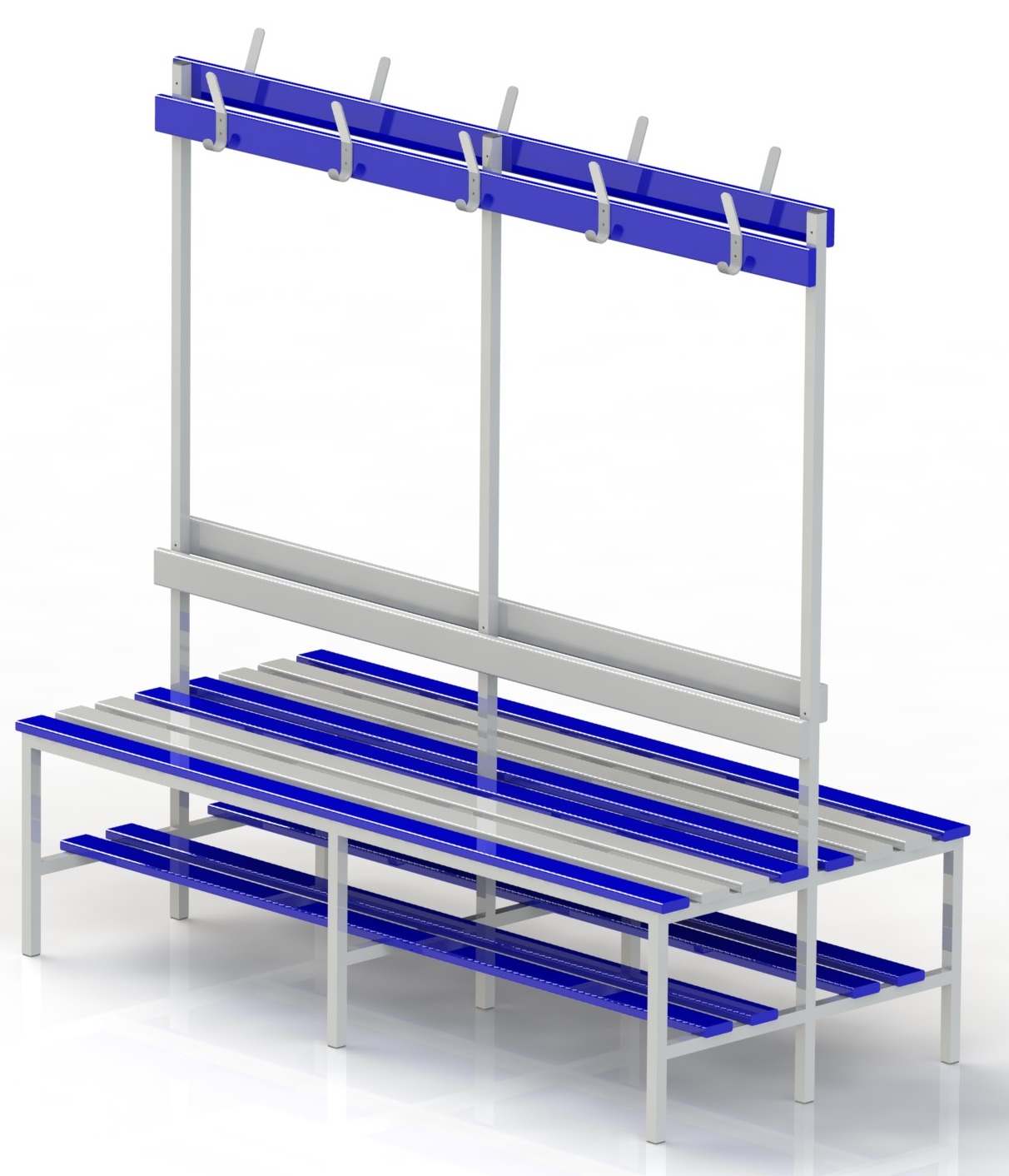 Скамейка для спортивных раздевалок спорт1 1500,цвет синий